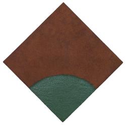 MULTIPLE mit Unikatcharakter, Jumping Squares-Rost+Grundierung - Oxidgrün, 01/2015, Öl, Acryl auf MDF, 20 x 20 cm, Auflage 5 St