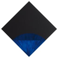 MULTIPLE mit Unikatcharakter, Jumping Squares-Schwarz/Weiss - Blau, 02/2015, Öl, Acryl auf MDF, 20 x 20 cm, Auflage 5 St