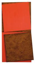 13/12_Kadmiumrot hell/Rost, 07/2020, Pigmente, Öl, Acryl auf MDF, 104 x 56 cm