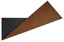 Faltung / Diagonal_Rost/Eisenglimmer, 05/2025, Pigmente, Acryl auf MDF, 96 x 144 cm