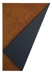 Faltung No 3_Rost-Eisenglimmer, 02/2026, Pigmente, Acryl auf MDF, 120 x 85 cm