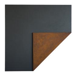 Q_Faltung#2_Eisenglimmer-Rost, 10/2025, Pigmente, Acryl auf MDF, 85 x 85 cm