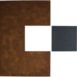 Q_Rost / Shift_Eisenglimmer II, 09/2024, Pigmente, Acryl auf MDF, 120 x 120 cm