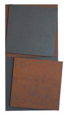 12/11_Eisenglimmer/Rost, 02/2020, Pigmente, Acryl auf MDF, 96 x 52 cm