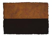 1:1/Rost_Erden-Umbra gebrannt, 10/2021, Pigmente, Gouache auf handgesch. Papier, 21 x 30 cm