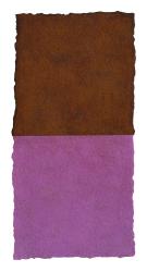 50:fifty/Rost-Kobalt_Violett hell, 09/2021, Pigmente, Gouache auf handgesch. Papier, 40 x 20 cm